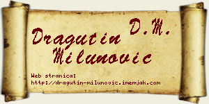 Dragutin Milunović vizit kartica